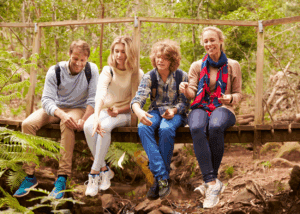 Family with teens spending quality time together