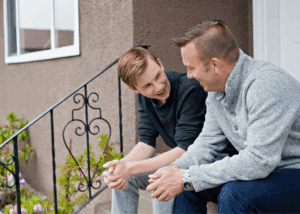 Father and son staying connected