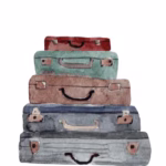 Stacked suitcases symbolizing meaningful family experiences