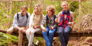 Family with teens spending quality time together